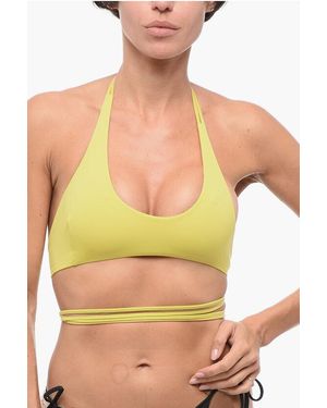 Exilia Mesh Detailed Giunco Bikini Top - Green