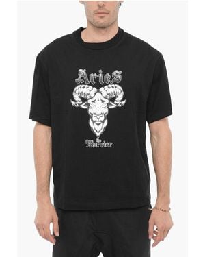 Neil Barrett Slim Fit Aries The Warriar Crew-Neck T-Shirt - Black