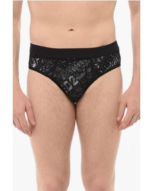 DSquared² Lace Slip With Logoed Band - Black