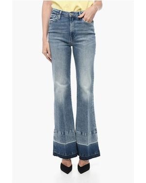 Seven7 High-Waisted Denims With Two-Toned Detail - Blue