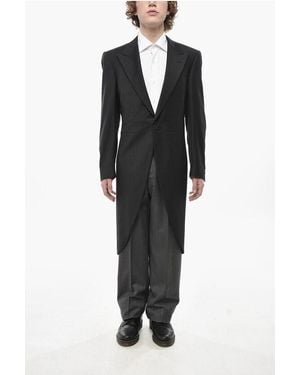 Corneliani Virgin-Wool Tight Cerim.Master With Single Reverse Vent - Black