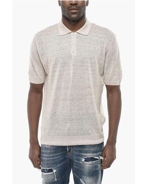 Altea 3-Button Cotton And Linen Polo - White