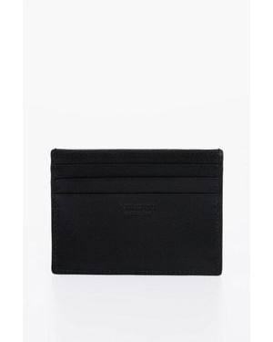 Neil Barrett Leather Fair-Isle Thunderbolt Card Holder With Contrast Prin Size Unic - Black
