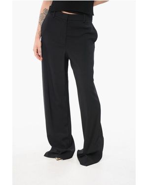 Armani Viscose Wide Leg Trousers - Black