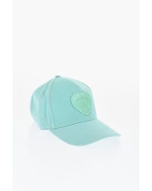 DSquared² Cotton Cap With Frontal Detail - Blue