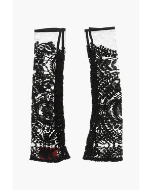 Co.Go Lace Muffs With Side Zip - Black