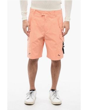 Dior Cotton Blend Cargo Shorts With Safety Details - Orange