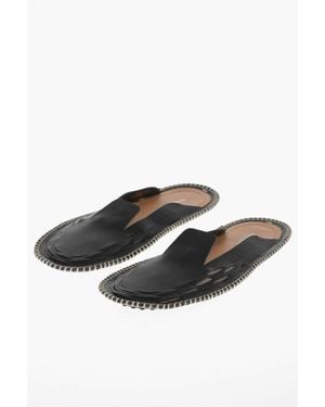 Maison Margiela MM22 Solid Colour Leather Slipper - Black