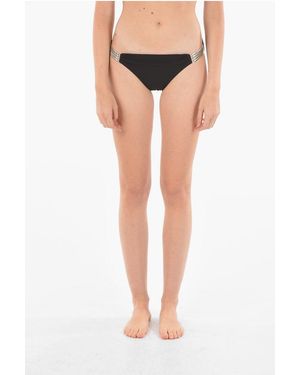 Pain De Sucre Bikini Bottom With Jewel Details - Black