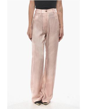 Acne Studios 5-Pocket Cupro Trousers With Belt Loops - Pink