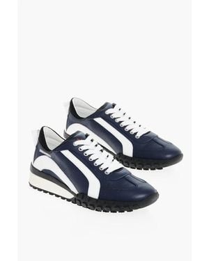 DSquared² Legend Leather Trainers With Contrasting Details - Blue