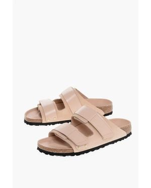 Birkenstock Leather Uji Sandals With Touch Strap Closure - Pink