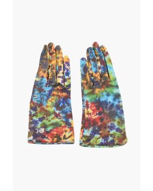 DSquared² Tie Dye Effect Leather Gloves - Blue