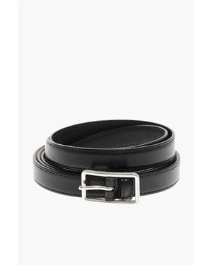 McQueen Leather Slim Blet 20Mm - Black