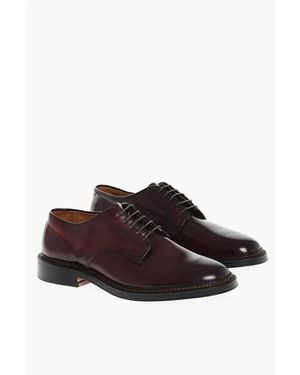 Alden Brushed Leather Derby Shoes - Brown