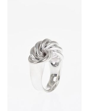Jil Sander Knot Designed Brass Ring - White