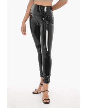 AllSaints Allsaints Vinyl Cora Trousers With Drawstring Waist - Black