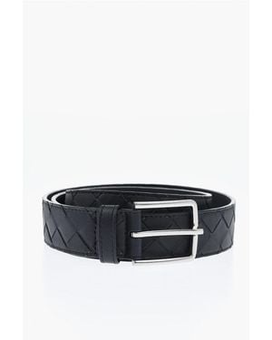 Bottega Veneta Braided Leather Belt 35Mm - Black