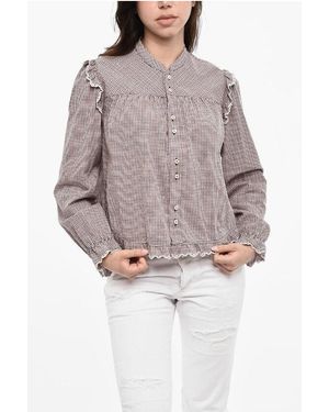 DSquared² Checked Shirt With Ruffles - Grey