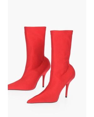 Balenciaga Spandex Sock Booties With Stiletto Heel 12Cm - Red