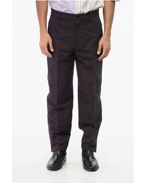 Lanvin Solid Colour Trousers With Ankle Zip - Black