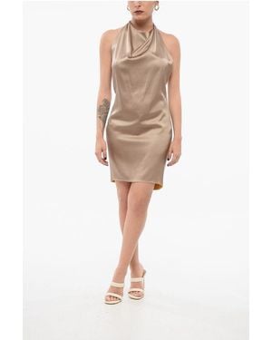 Stephan Janson Silk Halterneck Dress - Natural