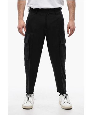 Neil Barrett Silk Blend Fireman Cargo Trousers - Black