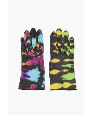 DSquared² Tie Dye Effect Leather Gloves - Green