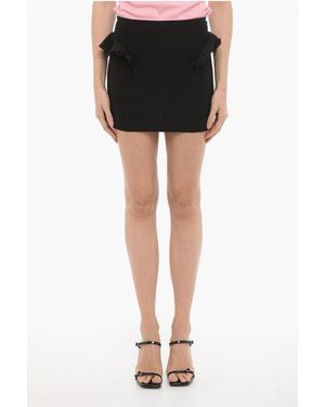 Nensi Dojaka Solid Colour Mini Skirt With Ruffles - Black