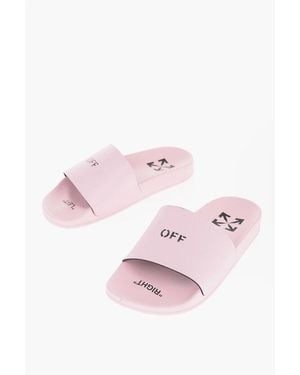 Off-White c/o Virgil Abloh Solid Colour Slides With Contrasting Details - Pink