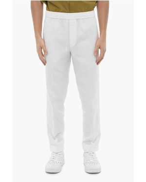 Neil Barrett Slim Fit Rem Trousers With Elastic Waistband - White