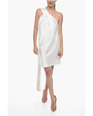 Dont At Me Label Satin Minidress With Halter Neck Design - White