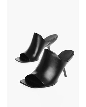 Ferragamo Leather Era Open Toe Mules 8cm - Black