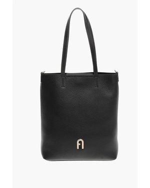 Furla Textured Leather Primula Tote Bag - Black