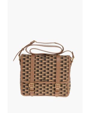 Bally Geometric Patterned Eco-Leather Messenger Bag - Multicolour