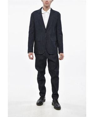 DSquared² Denim Two-Button Suit New York With Two Vents - Blue
