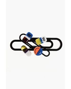 DSquared² Solid Colour Brooch With Applications - Blue