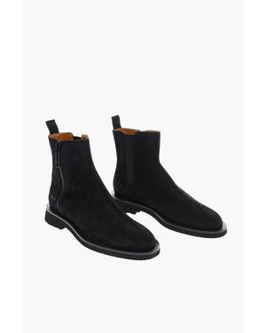 Off-White c/o Virgil Abloh Suede Ankle Boots With Side Zip 3,5Cm - Black