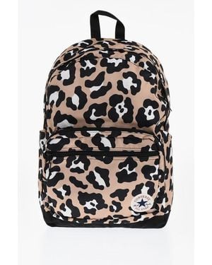 Nike All Star Chuck Taylor Animal Patterned Multi-Pocket Backpack Size Unic - Black