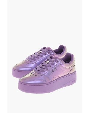 DIESEL Low Trainers S-Athene Bold Vegan Eco-Leather With 6Cm Maxi S - Purple