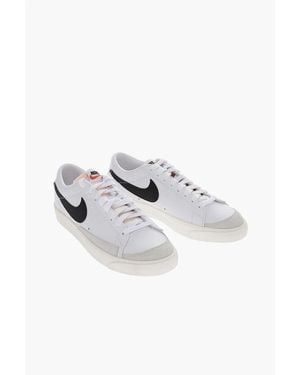 Nike Leather Blazer Mid 77 Low-Top Trainers With Suede Details - White