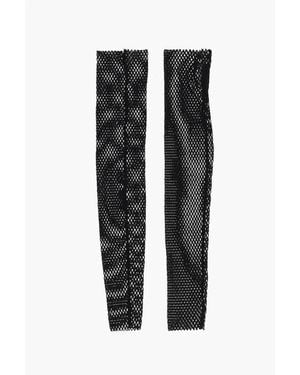 DSquared² Solid Colour Perforated Muffs - Black