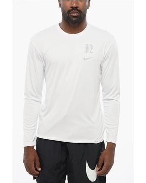 Nike Swim Long Sleeved Dri-Fit Crew-Neck T-Shirt - White