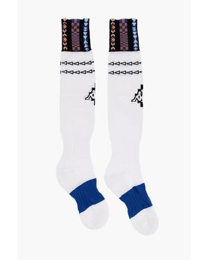 Marcelo Burlon Kappa Stretch Nylon Long Socks - Blue