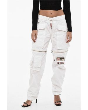 DSquared² Regular Waist Loose Fit Cargo Trousers - Black