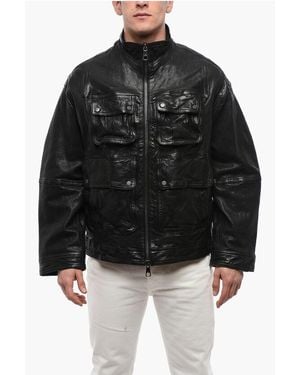 ジャケット・アウター Neil Barrett 06ss Washer Leather Vest Neil Barrett Leather Jacket - XL
