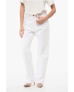 Agolde Light Wash Straight Leg Fran Jeans - White