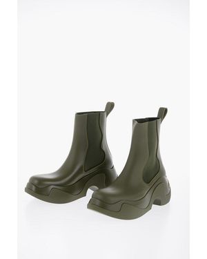 XOCOI Rubber Chelsea Boots With 7 Cm Heel - Green