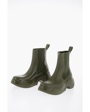 XOCOI Rubber Chelsea Boots With Heel 7Cm - Green