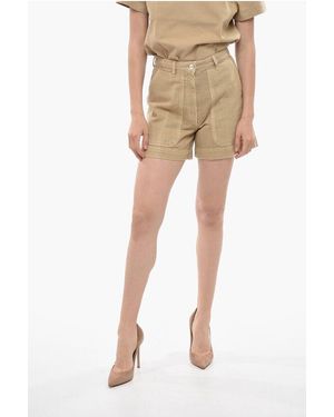 Nine:inthe:morning Cotton Twill Bice Shorts With Maxi Pockets - Natural